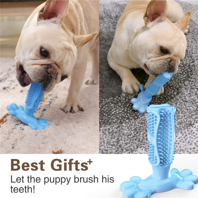 (2-in-1) Dog Effortless Toothbrush ᵀᴹ Rubber Durable Chew for all Breeds of Puppies & Dogs