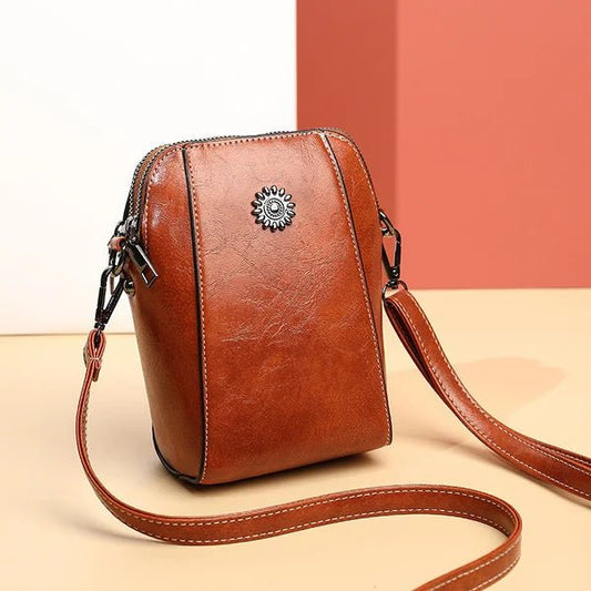 🔥SUMMER SALE - 45% OFF👜Premium Leather Crossbody Bag, All-in-one Purse Shoulder Bag, Vintage Phone Bag