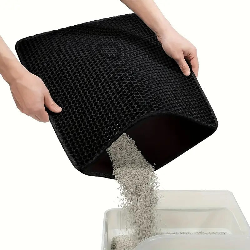 Double-Layer Cat Litter Mat for Indoor Cats!