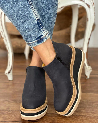 2023 Women's Premium Solid Wedge Ankle Boots